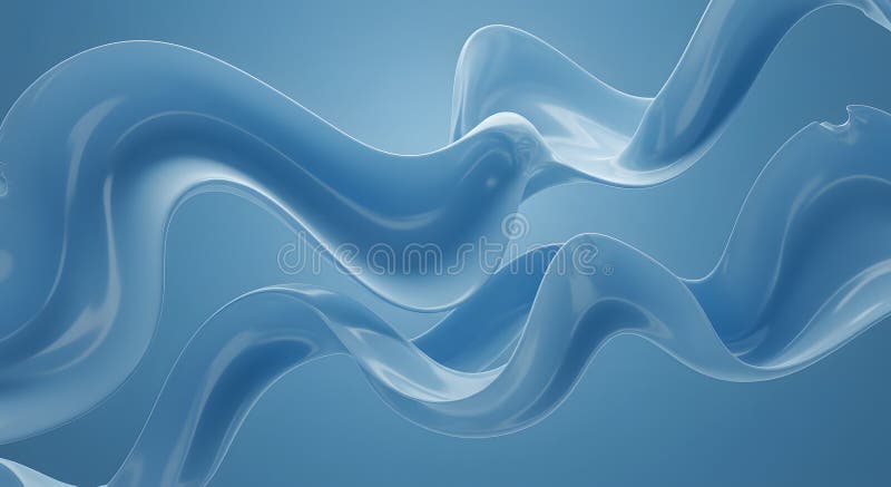 Abstract blue wavy forms vector illustration