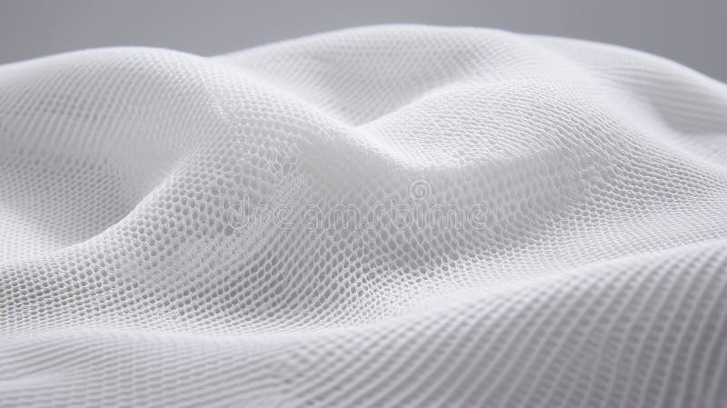 A close-up view of a white fabric with a textured surface. royalty free stock photo