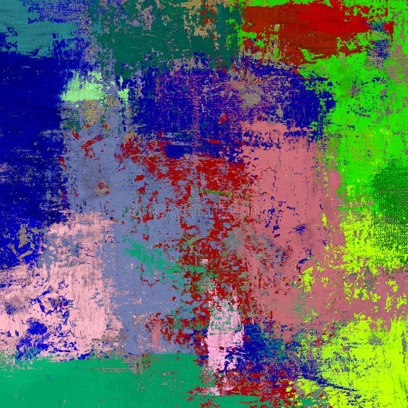 Oil Painting on Canvas Handmade. Abstract Art Texture. Colorful Texture