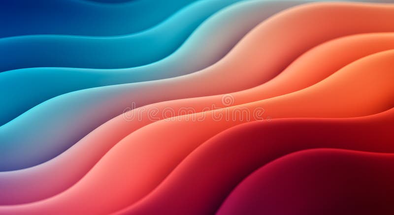 Abstract wavy layers with gradient colors royalty free illustration
