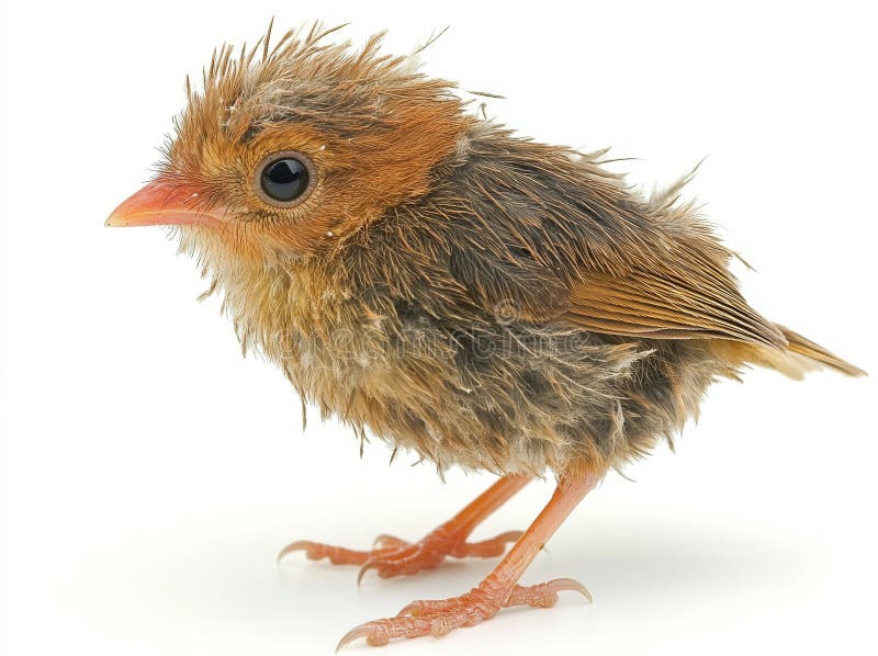 The image shows a small bird standing on a white surface, and there is also a small bird standing on a white surface stock photography