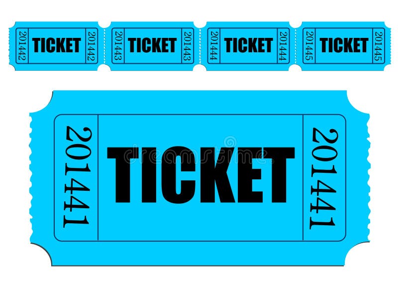 Image of single ticket and strip of tickets