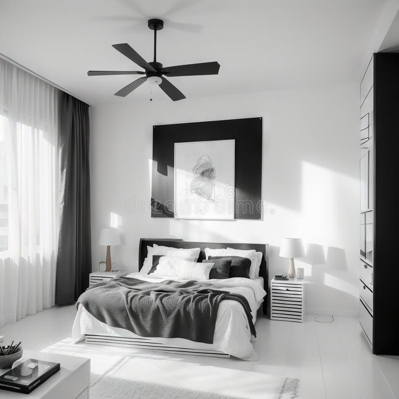 sketch design of interior bedroom,3d rendering - Stock Illustration  [92187221] - PIXTA