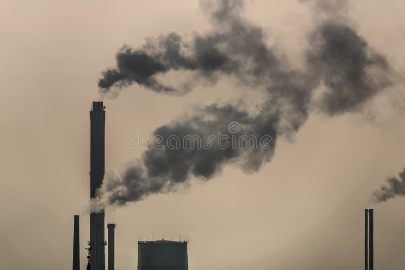 Smoking Chimneys Air Pollution Environment Stock Photo Image of