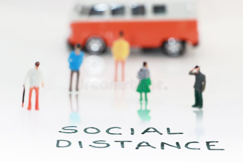 Social distance text showing concept royalty free stock photo