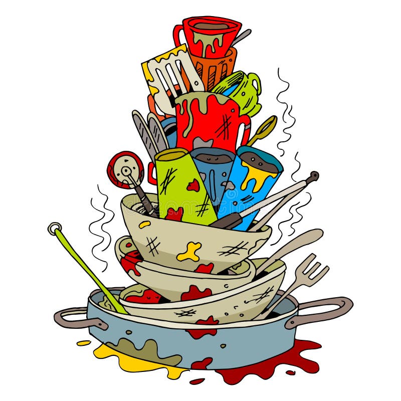 Dirty Dishes Stock Illustrations 666 Dirty Dishes Stock.