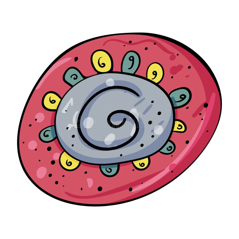 Image of Stone with Pattern, Doodle Clipart. Vector Design Element Stock Vector Illustration