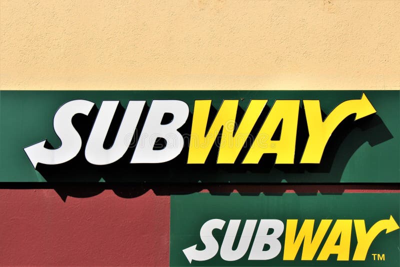 An image of a Subway logo - Bielefeld/Germany - 09/16/2017 royalty free stock photos