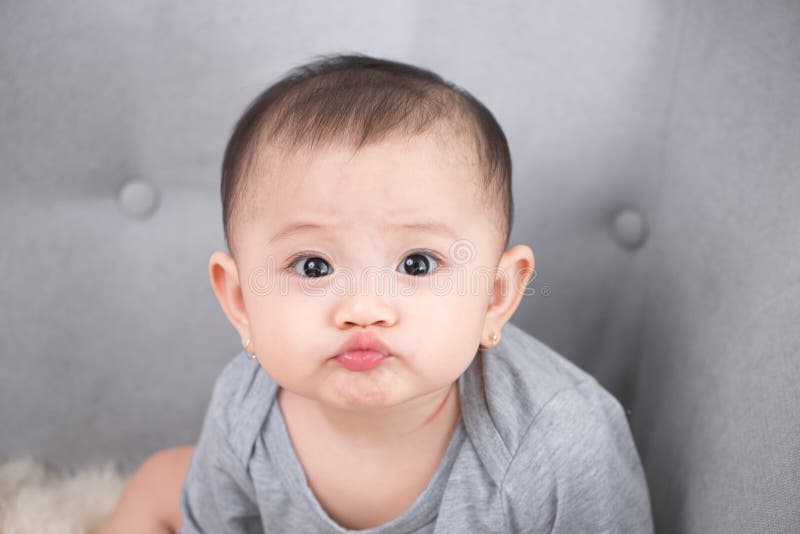 Image of Sweet Baby Girl, Closeup Portrait of Cute 8 Month-old S Stock  Image - Image of sweet, toddler: 127203041