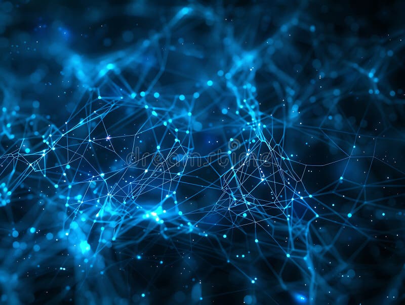 Abstract Digital Brain Neurons Connection Technology Futuristic Background Illustration. vector illustration
