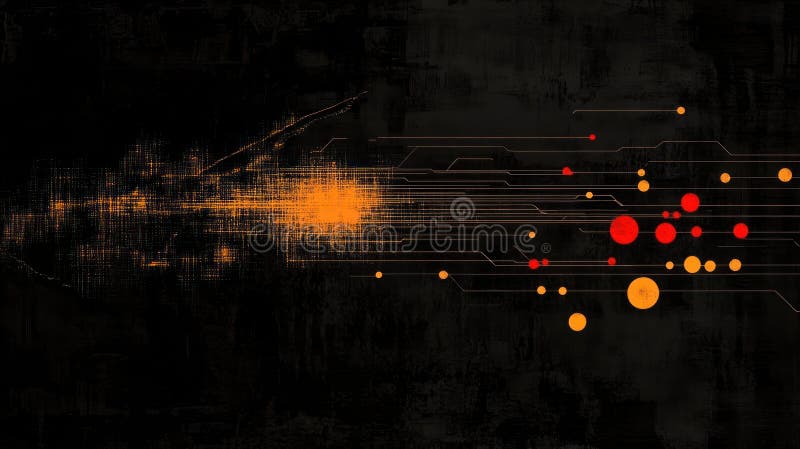Digital Synapse: A Monochromatic Abstract Depiction of Connectivity through Circuit Boards, Wires and Antennas, with Org royalty free illustration