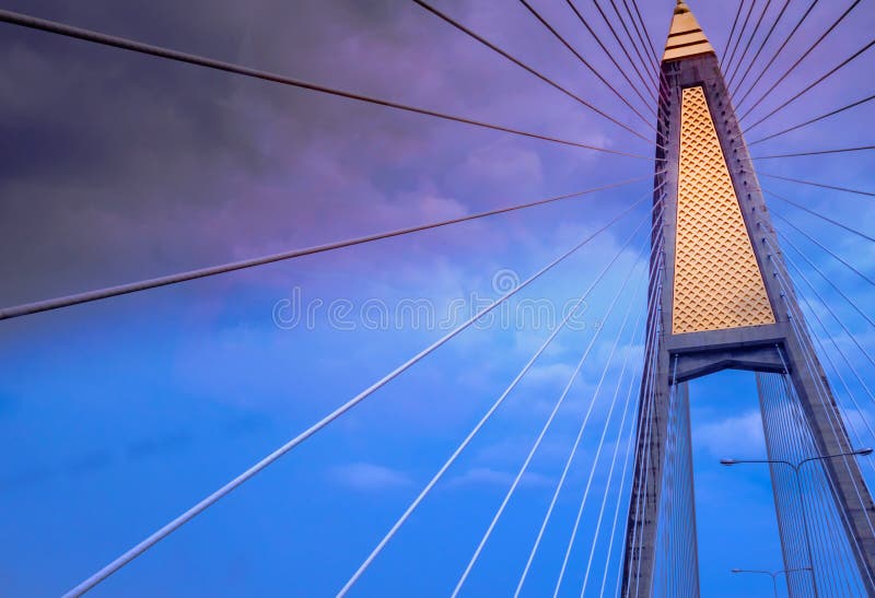 Image of the Top of Suspension Bridge Stock Image Image of design, cablestayed 92171091