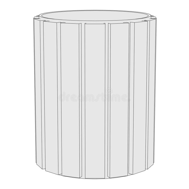 Image of trash bin stock illustration. Illustration of handdraw - 36045214