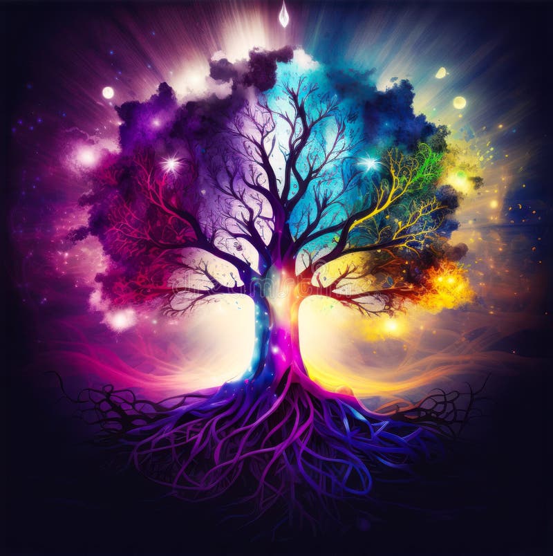 An Image of the Tree of Life. Generative AI Stock Image - Image of ...