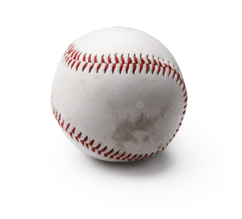Game Used White Baseball stock photo. Image of school 51951406