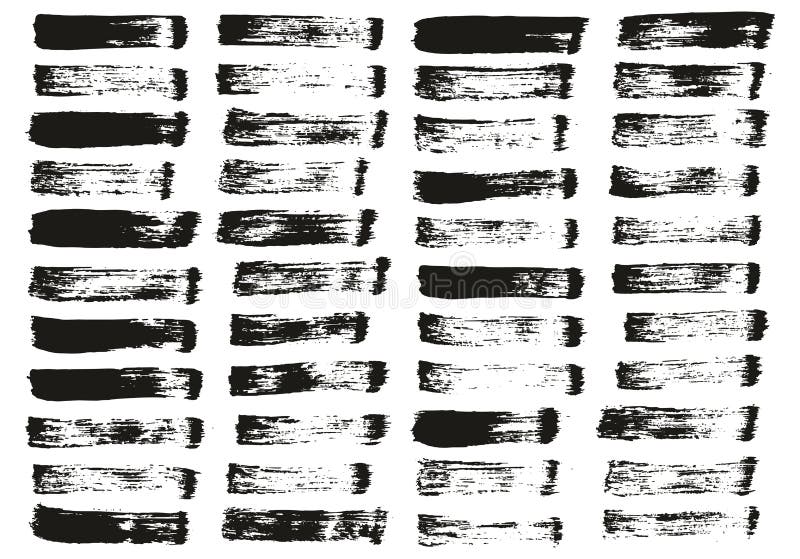 Flat Paint Brush Thin Straight Lines High Detail Abstract Vector