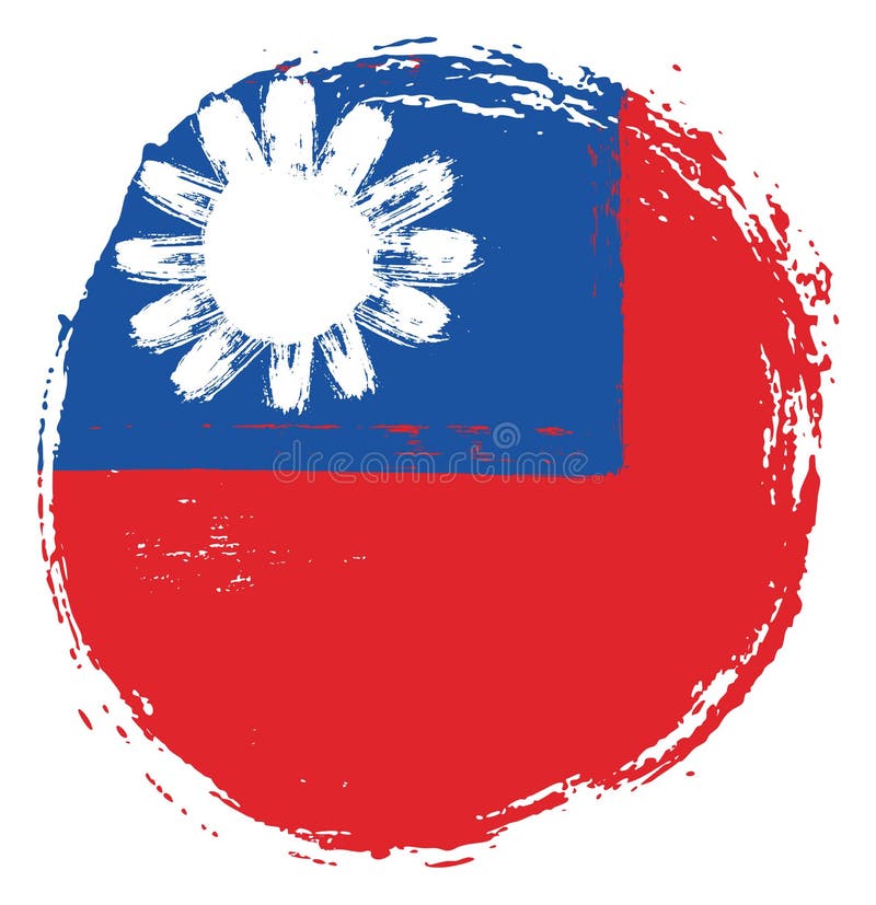 Download Taiwan Flag Vector Hand Painted With Rounded Brush Stock ...