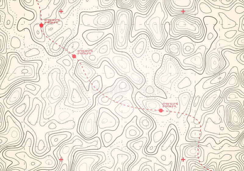 Image vectorielle Vintage Détail du contenu Carte topographique Historique sommaire rétrospectif abstrait