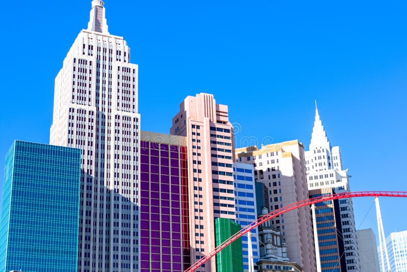 Las Vegas Buildings Daytime Colorful Editorial Stock Image - Image of ...
