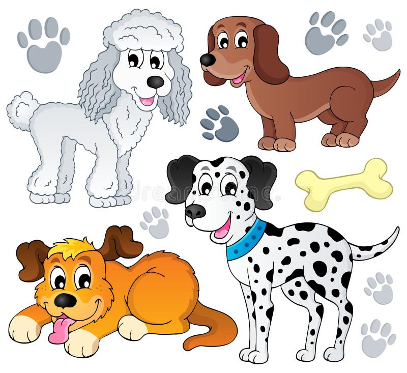 Grupo De Personagens De Desenho Animado De Cães E Gatos Engraçados  Ilustração do Vetor - Ilustração de pets, doméstico: 185085436