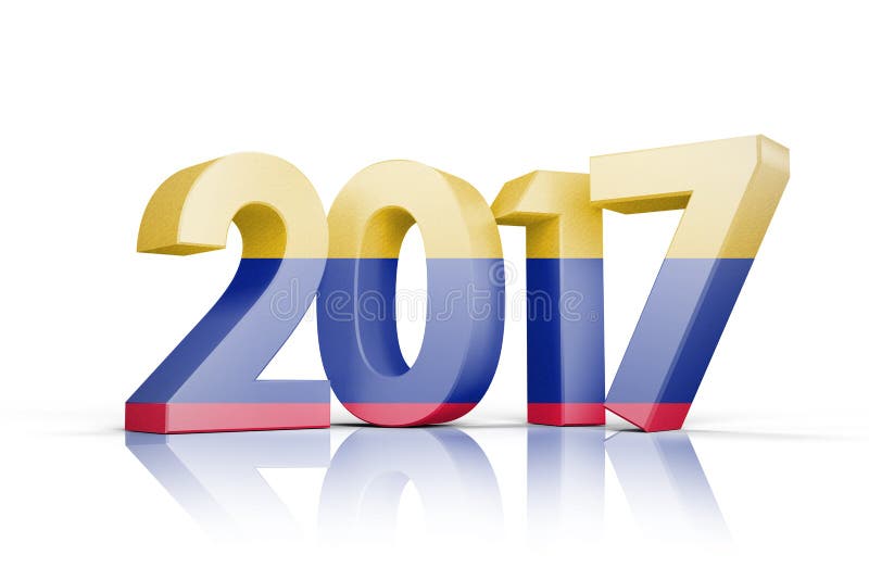 Imagem composta da bandeira nacional de Colômbia ilustração royalty free