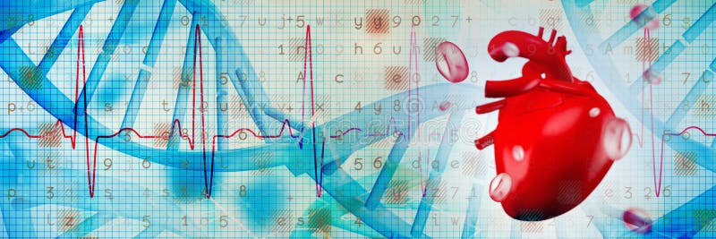 Imagem composta de imagem gerada digitalmente de um coração foto de stock