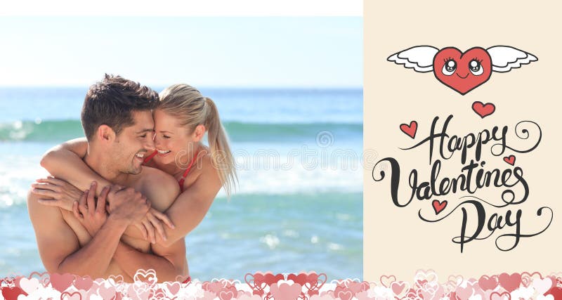 Imagem composta de pares bonitos dos Valentim ilustração do vetor Imagem composta de pares bonitos dos Valentim ilustração do vetor