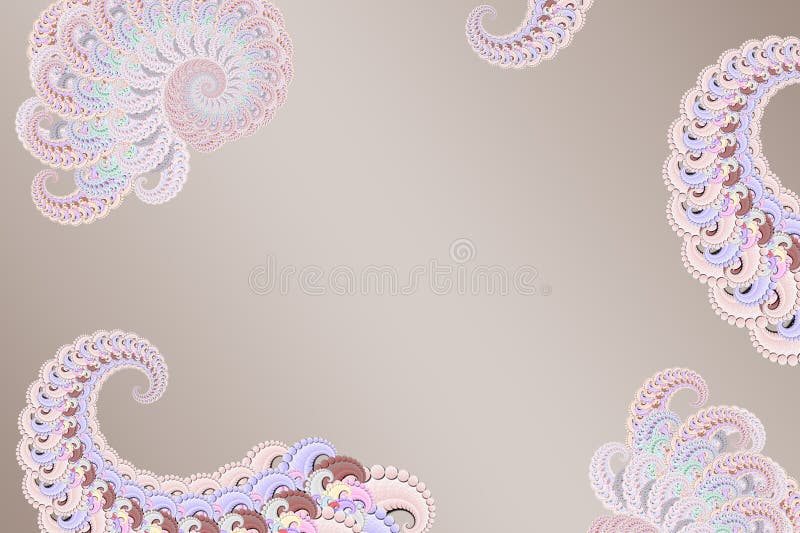 Imagem 3D abstrata em um fundo cor-de-rosa de elementos modelados do fractal, screensaver à moda moderno da fantasia ilustração stock Imagem 3D abstrata em um fundo cor-de-rosa de elementos modelados do fractal, screensaver à moda moderno da fantasia ilustração stock