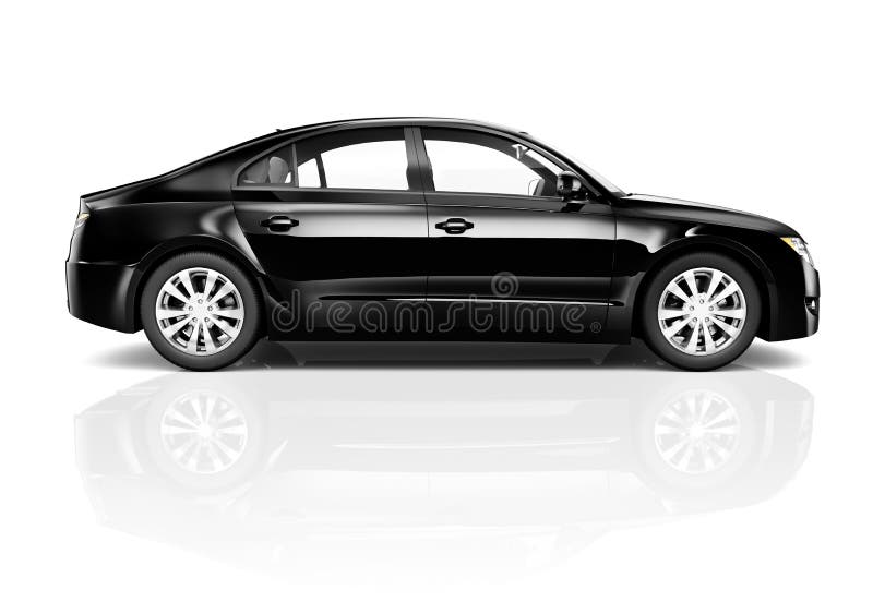 3D Image of Black Car. 3D Image of Black Car.