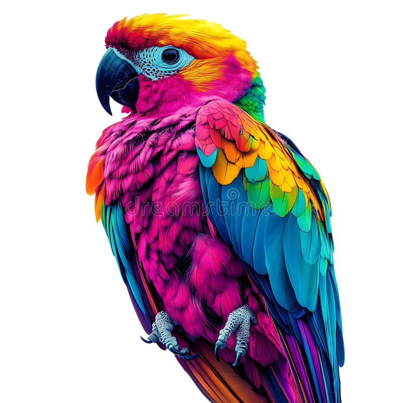 Imagem de Ave Colorida do Macaw Arco-Íris Vibrante ilustração do vetor