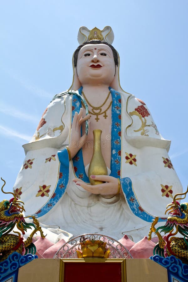 Kuan Yin Image of Buddha Estátua Dourada Do Guan Yin Deusa Da