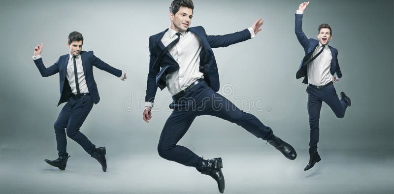 Imagem de Multiexposition do homem de negócios novo fotos de stock Imagem de Multiexposition do homem de negócios novo fotos de stock