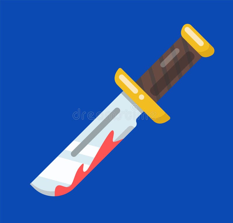 Imagem de uma faca com sangue na l?mina ilustração do vetor Imagem de uma faca com sangue na l?mina ilustração do vetor