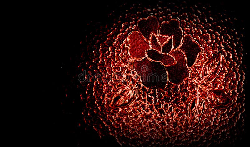 A imagem de uma flor vermelha em um fundo preto fotos de stock royalty free A imagem de uma flor vermelha em um fundo preto fotos de stock royalty free