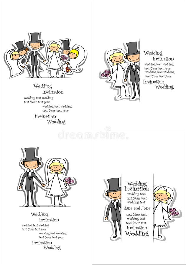 Imagem do casamento dos desenhos animados ilustração stock Imagem do casamento dos desenhos animados ilustração stock