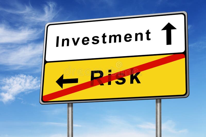 Conceito do sinal de estrada do investimento e do risco