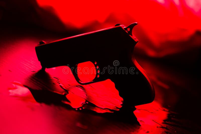 Imagem do contraste alto de uma cena do crime ensanguentado imagens de stock Imagem do contraste alto de uma cena do crime ensanguentado imagens de stock