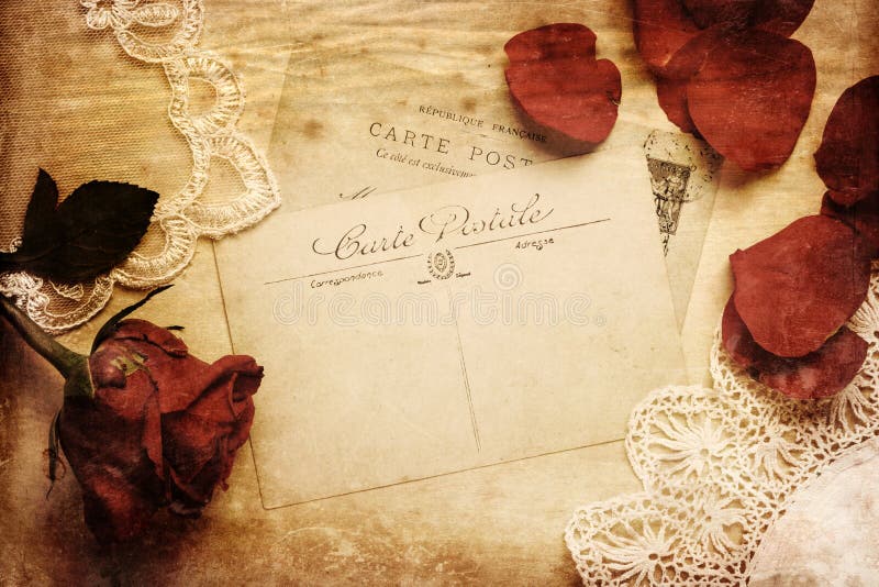 Imagem do estilo do vintage de um cartão antigo foto de stock Imagem do estilo do vintage de um cartão antigo foto de stock