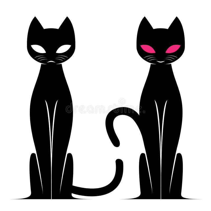 Desenho Simples E Mínimo Da Tinta Do Gato Dois Gatos De Assento No Traditio  Ilustração do Vetor - Ilustração de japonês, contorno: 113311446