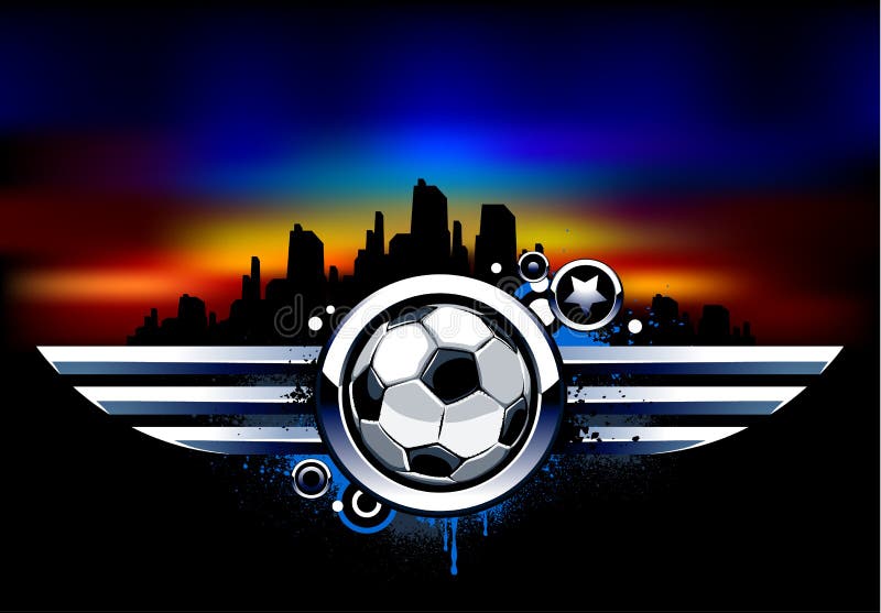 Imagem dos grafittis com bola ilustração do vetor