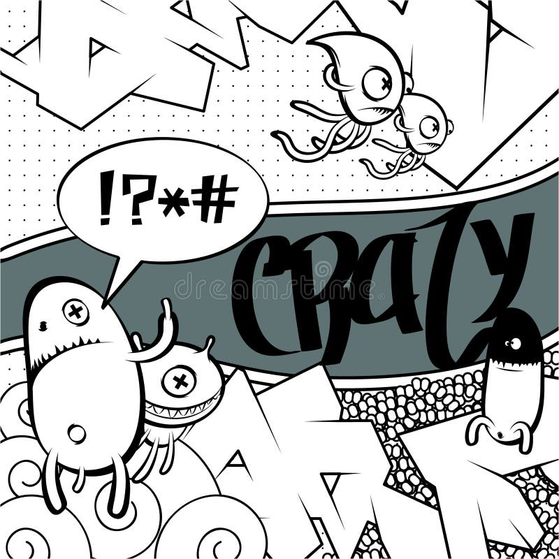 Imagem de grafiti estranha ilustração royalty free