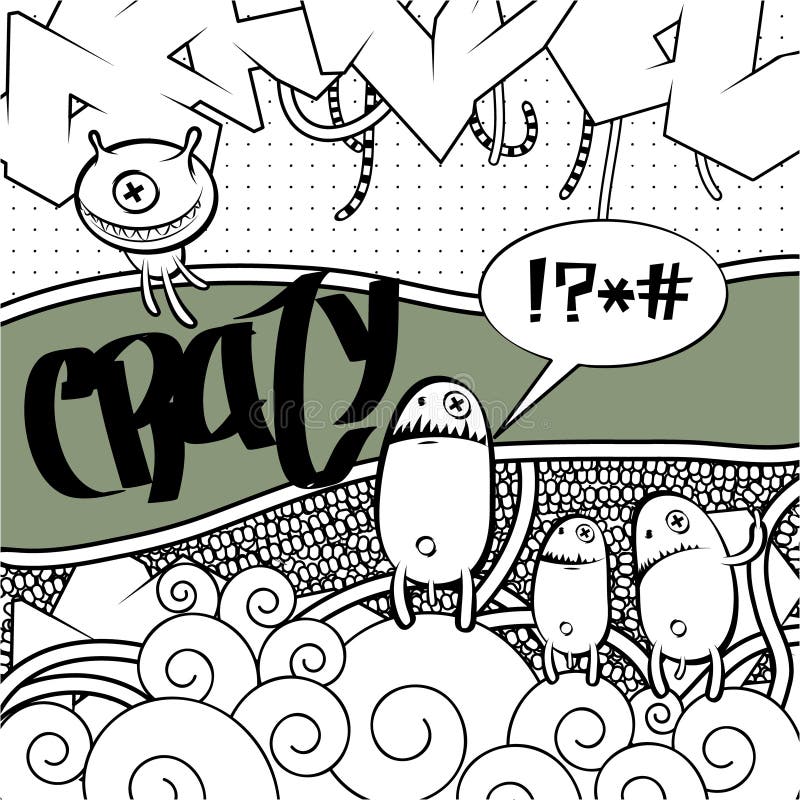 Imagem de grafiti estranha ilustração royalty free