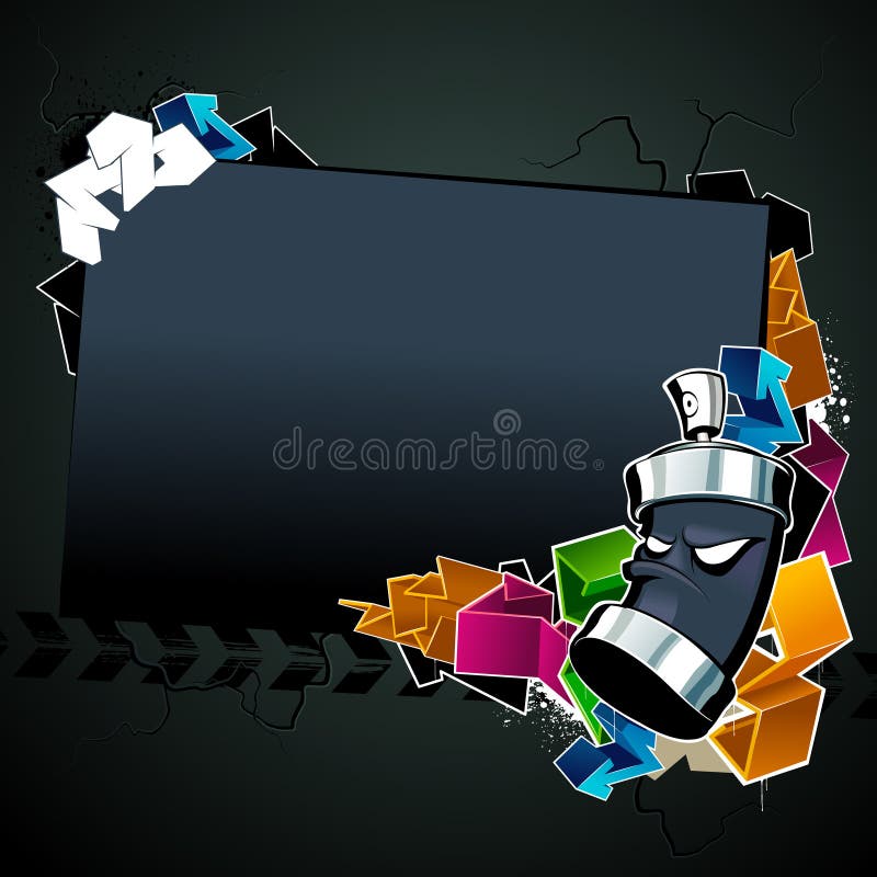 Imagem de graffiti fixe ilustração do vetor