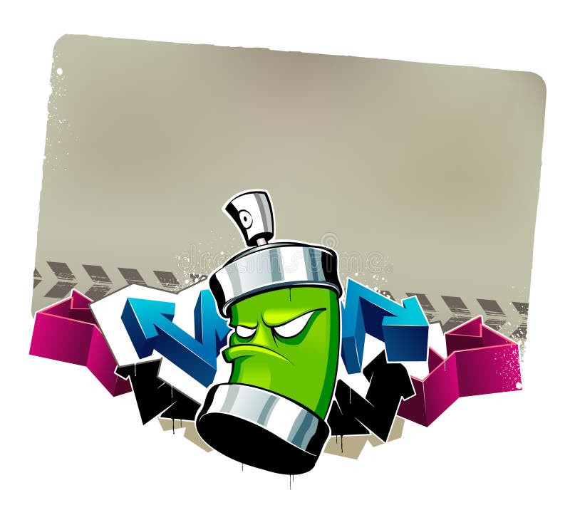 Imagem de graffiti fixe ilustração stock