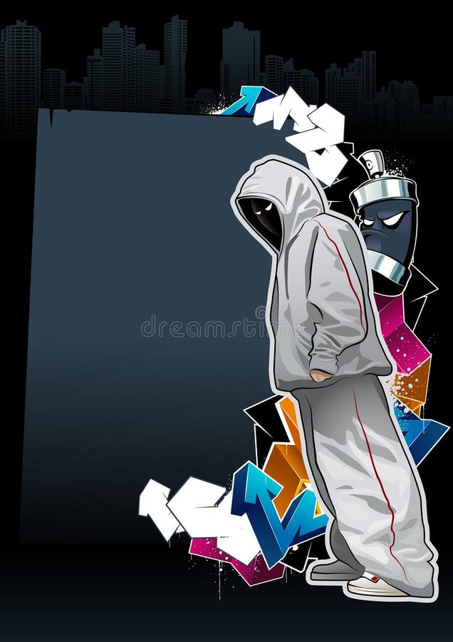 Imagem de graffiti fixe ilustração royalty free