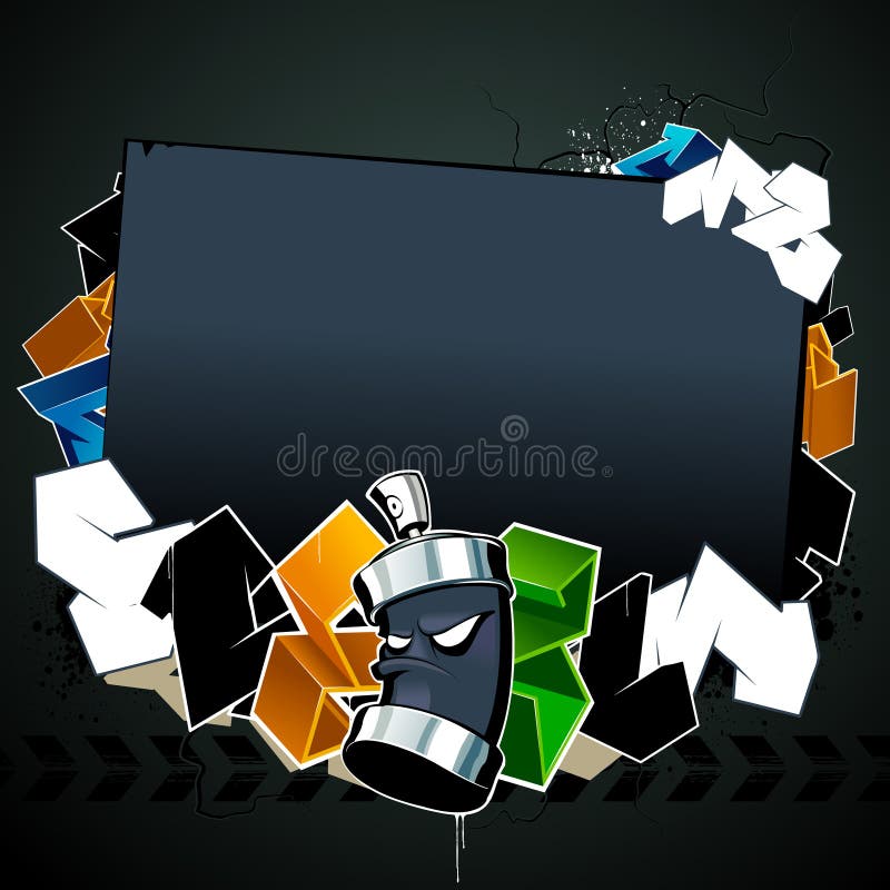 Imagem de graffiti fixe ilustração do vetor