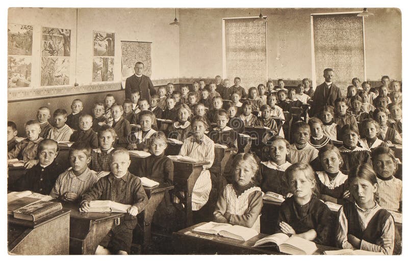 Imagem retro dos colegas grupo de crianças na sala de aula