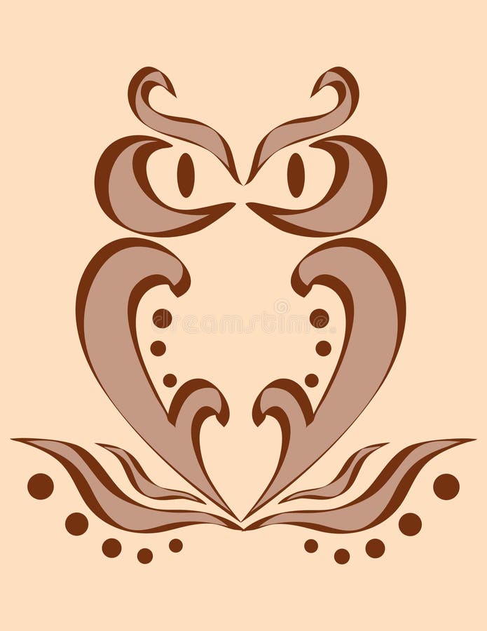 Imagen abstracta de un buho libre illustration Imagen abstracta de un buho libre illustration