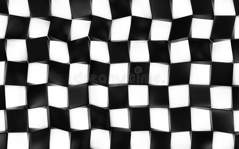 Imagen abstracta en blanco y negro del fondo de cubos Renderizado 3d. Imagen abstracta en blanco y negro del fondo de cubos Representación 3d