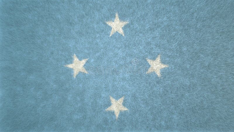 imagen 3D de la bandera de Federated States of Micronesia ilustración del vector imagen 3D de la bandera de Federated States of Micronesia ilustración del vector